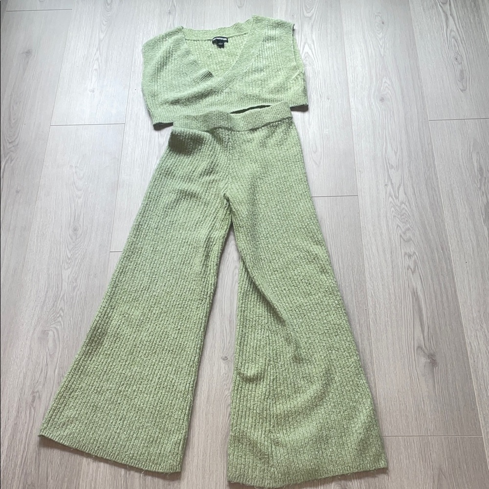 PrettyLittleThing Light Green Knit Jumpsuit
